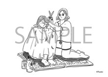 「裸一貫！ つづ井さん」2巻をTSUTAYAで購入するともらえる描き下ろしイラストカード。