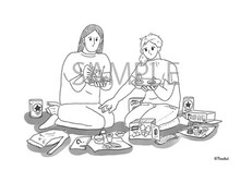 「裸一貫！ つづ井さん」2巻を紀伊國屋書店で購入するともらえる描き下ろしイラストカード。