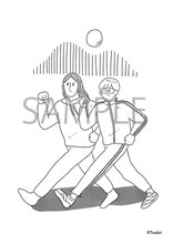 「裸一貫！ つづ井さん」2巻をヴィレッジヴァンガードで購入するともらえる描き下ろしイラストカード。