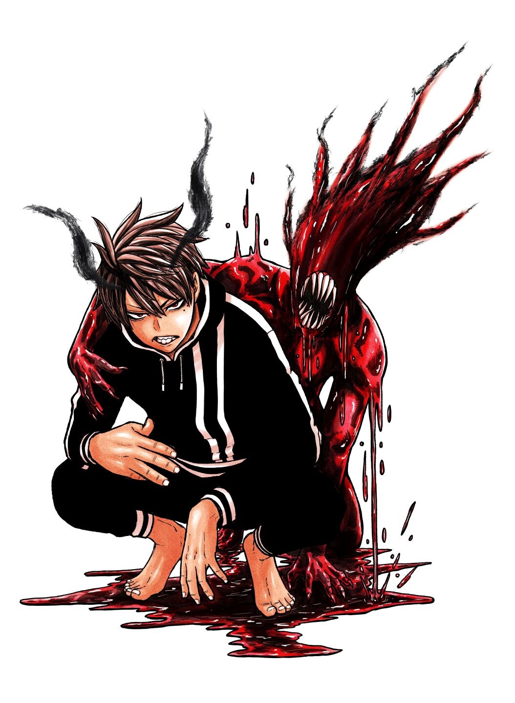 桃源暗鬼」カット - 突然自宅が襲われた少年の敵は…桃太郎