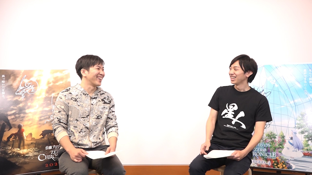 左から角田亮二、岩田星人。