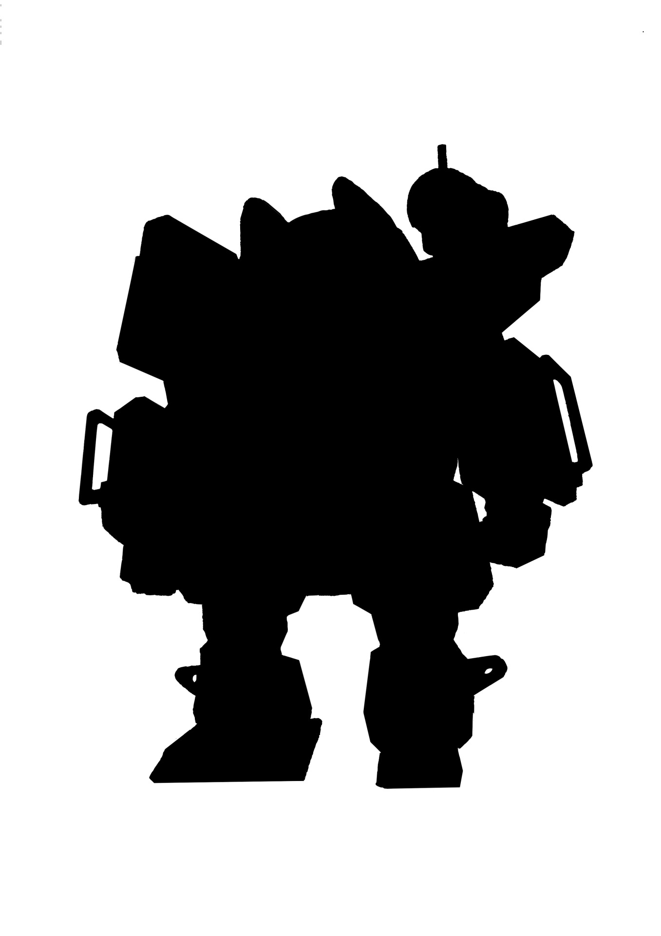 大河原邦男によるオリジナル機体のシルエット。