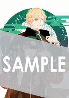 「大正折リ紙少年」1巻の購入者に、メロンブックスとフロマージュブックスで配布される描き下ろしイラストペーパー。