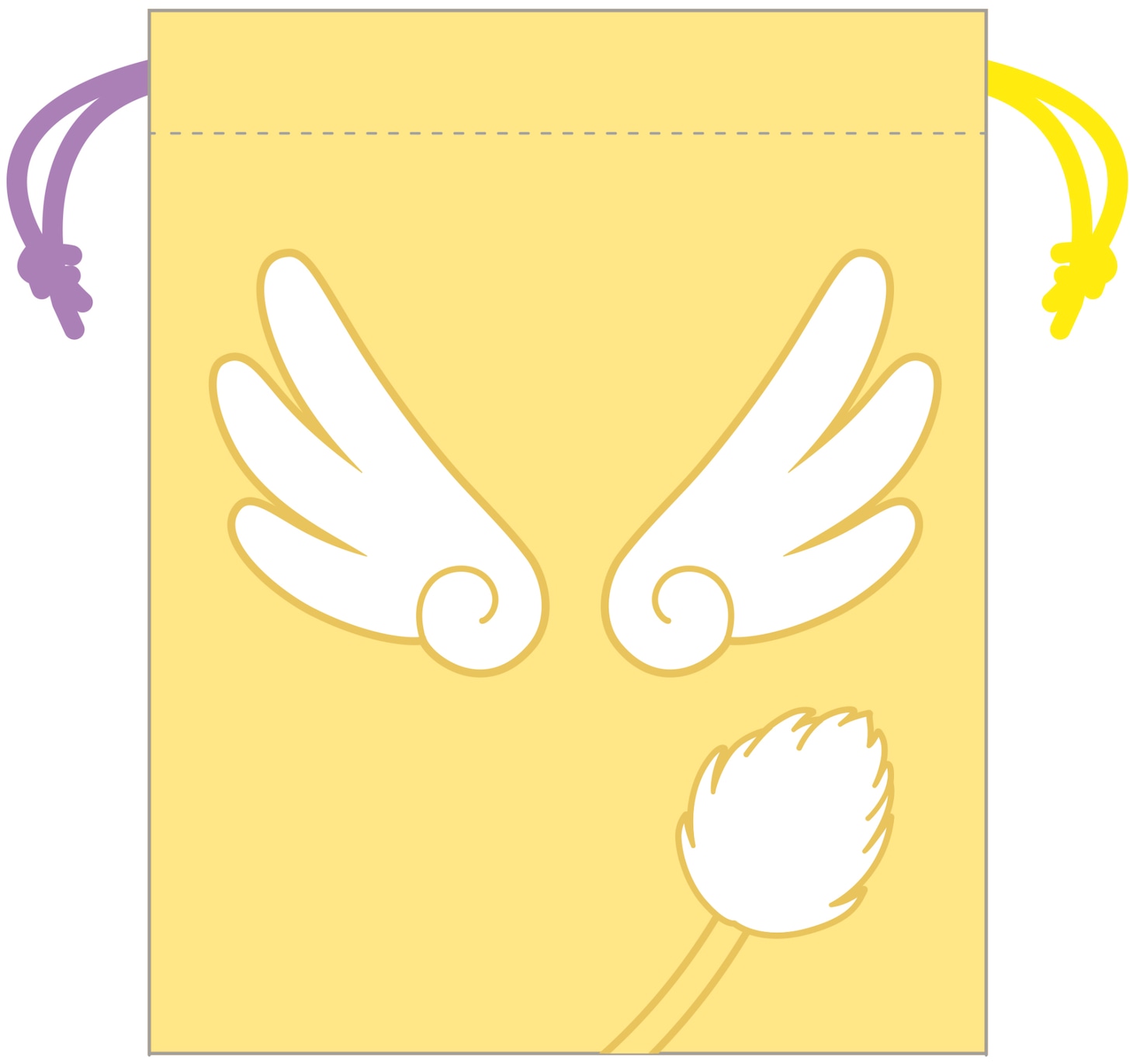 「カードキャプターさくら クリアカード編 リバーシブル巾着」より「ケロちゃん＆スッピー」の外側。