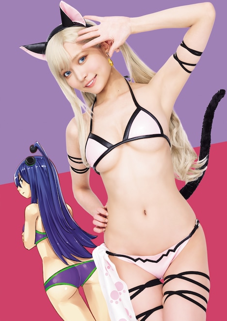 似鳥沙也加とコラボしたグラビア。