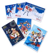 タツノコプロのキャラクターをデザインしたハガキ。