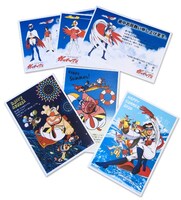 タツノコプロのキャラクターをデザインしたハガキ。