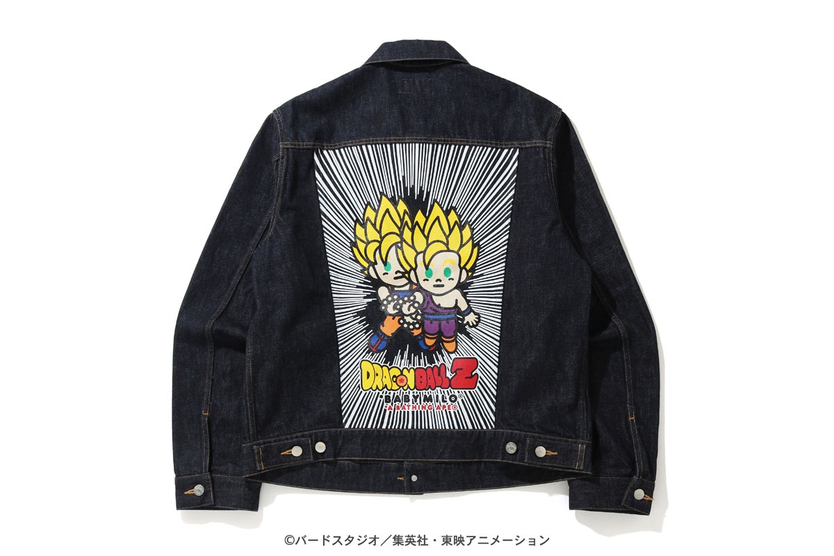 アニメ「ドラゴンボールZ」をモチーフにしたデニムジャケット。