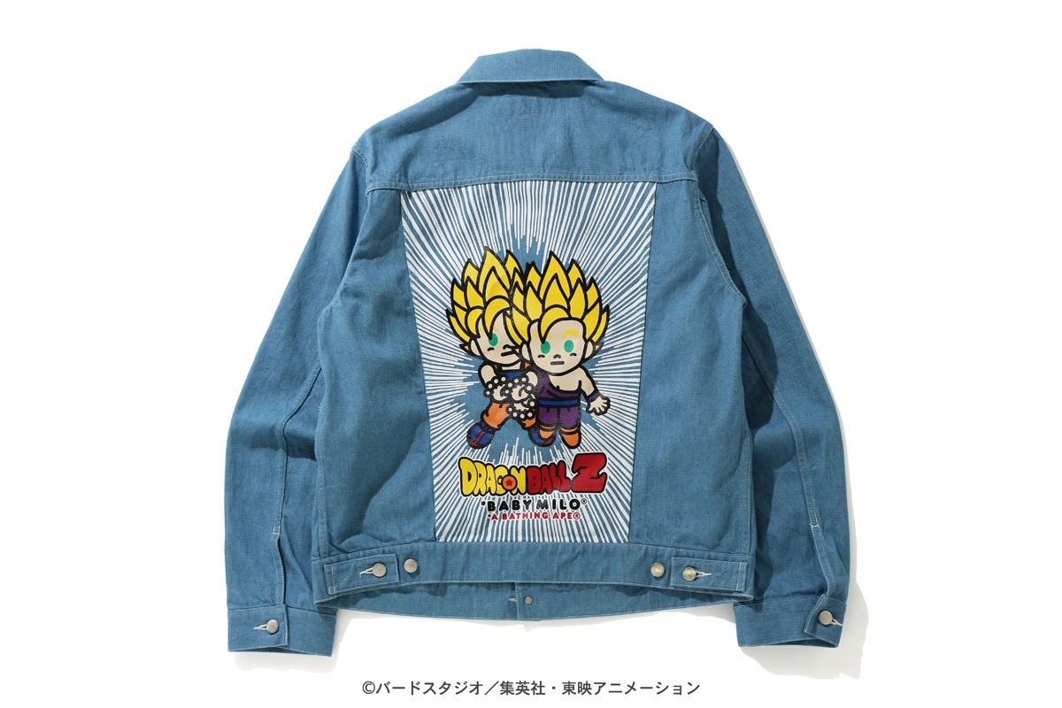 アニメ「ドラゴンボールZ」をモチーフにしたデニムジャケット。