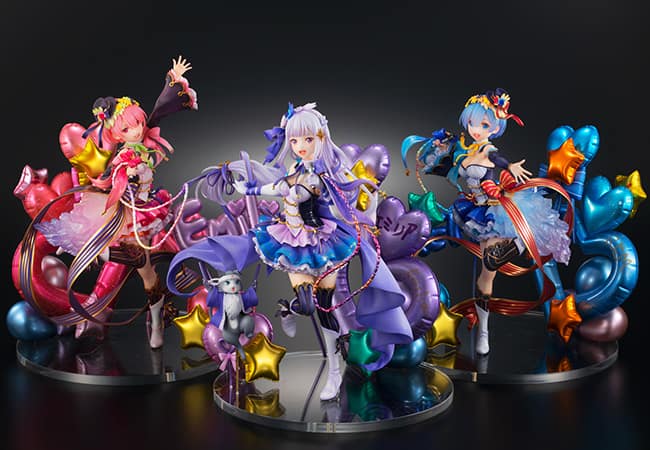 リゼロ」アイドル姿のエミリア・レム・ラムが立体化、特典にステージ風 