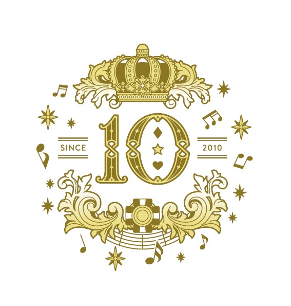 「うたの☆プリンスさまっ♪」10周年のロゴ。