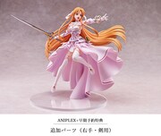 「ソードアート・オンライン アリシゼーション War of Underworld アスナ《創世神ステイシア》1/7スケールフィギュア」に追加パーツを付けた様子。