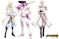 新たに描き下ろされた梅宮竜之介、ファウストVIII世、マルコ。