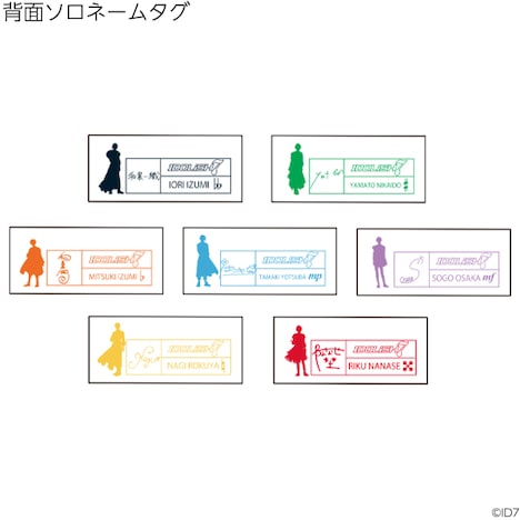 「アイドリッシュセブン ソロTシャツ2020 IDOLiSH7 ver.」背面のタグ。
