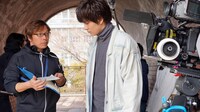 実写映画「思い、思われ、ふり、ふられ」のメイキング写真。