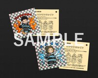 Blu-ray第1巻のメーカー初回特典「オリジナルホログラムシール2枚セット（森羅日下部＆アーサー・ボイル）」。