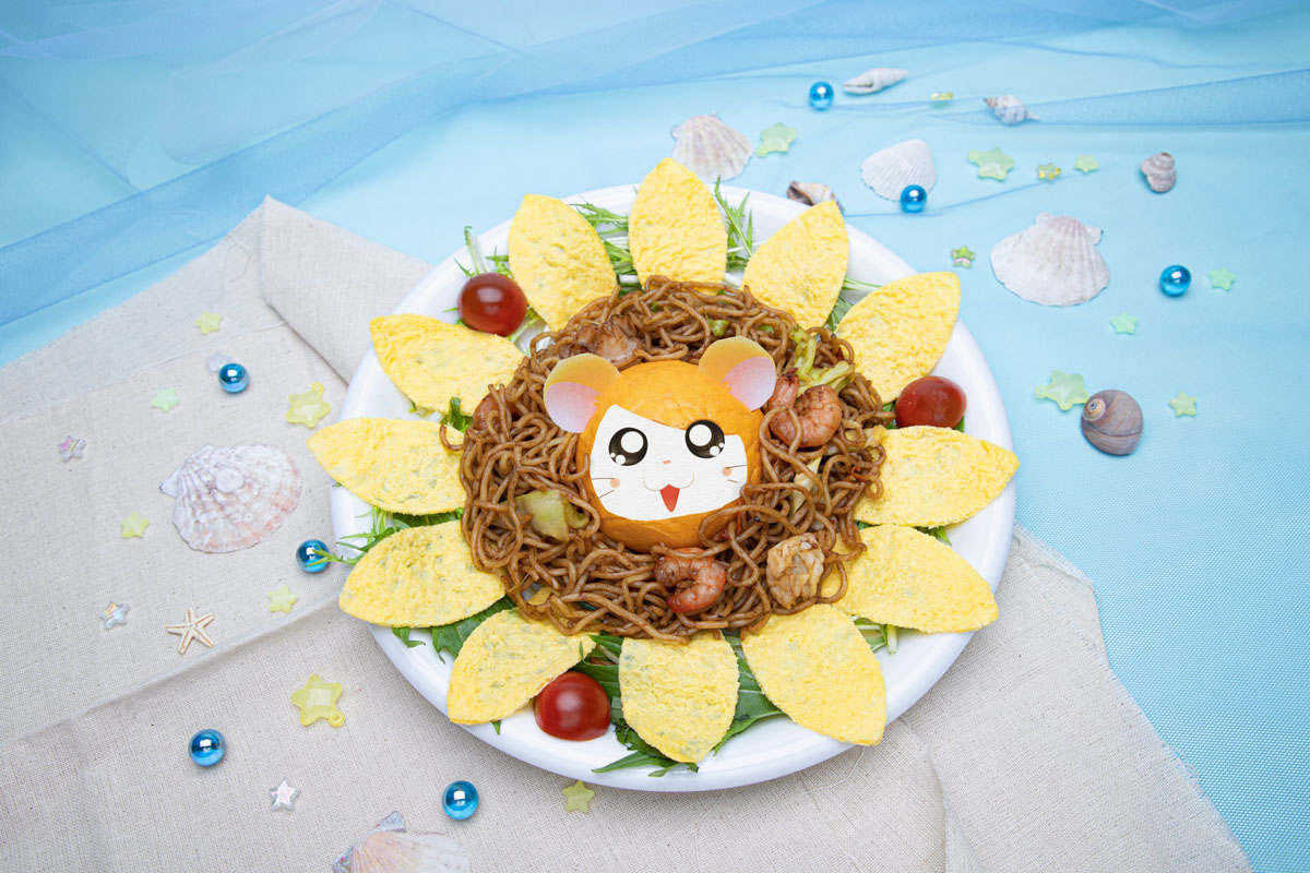 「海の家のひまわり パンのせ焼きそば」