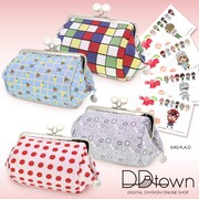 「郡内織がまぐちポーチ」4種