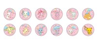 「ジュエルペット」の缶バッジ（全12種）。