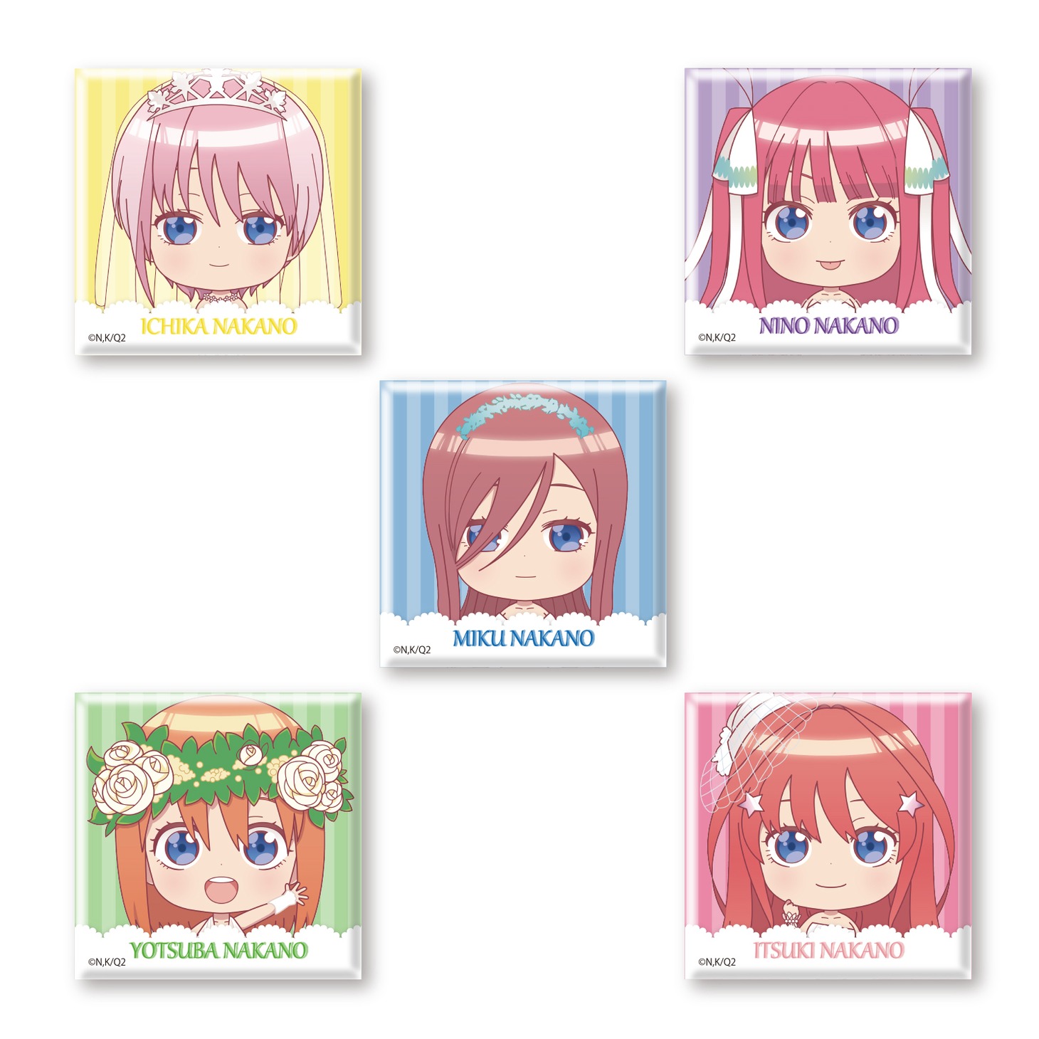 「『五等分の花嫁∬』スクエア缶バッジ」