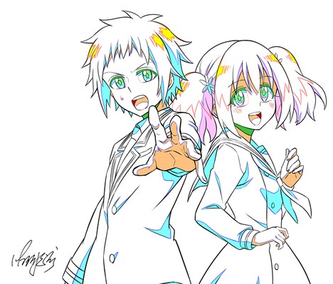 キャラクターデザインを担当する佐野聡彦によるイラスト。