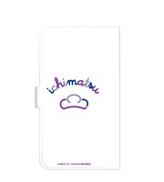 「一松 ラインアート 手帳型スマホケース」の裏面。