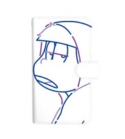 「一松 ラインアート 手帳型スマホケース」の表面。