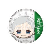 「約束のネバーランド　もちころりん ぬいぐるみマスコット」のBOXを中外鉱業で予約・購入すると付属する缶バッジ。