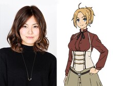 金元寿子と、金元演じるゼニス・グレイラット。