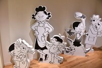 常設展示室「町子の作品」の様子。