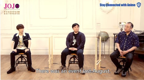 左から小野賢章、笠間寿高プロデューサー、大森啓幸プロデューサー。