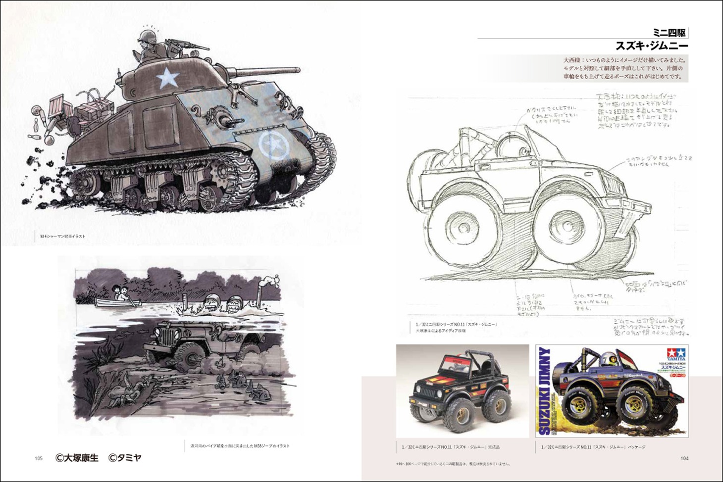 「大塚康生画集 『ルパン三世』と車と機関車と」より。