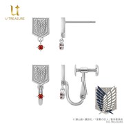 「自由の翼」をモチーフにしたピアスとイヤリング。