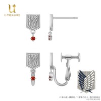 「自由の翼」をモチーフにしたピアスとイヤリング。