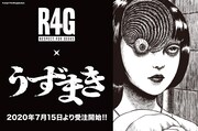 伊藤潤二「うずまき」×R4G、黒谷あざみTシャツやドット風うずまきのシャツ＆ハット