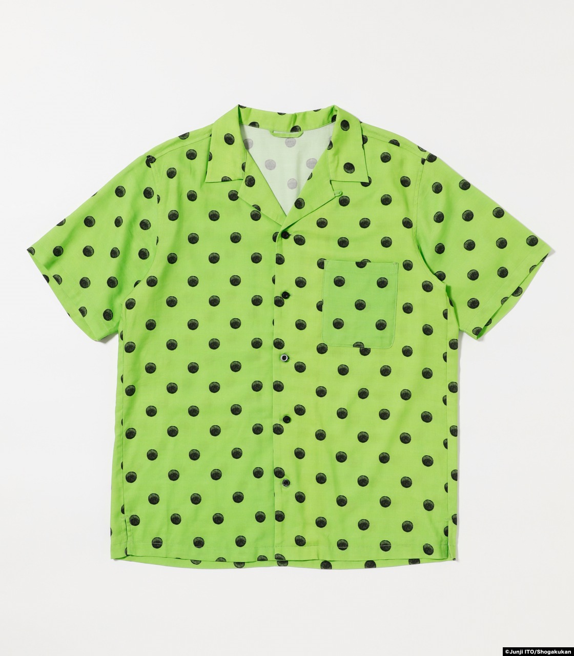 「UZUMAKI DOTS OPEN COLLAR SHIRT」