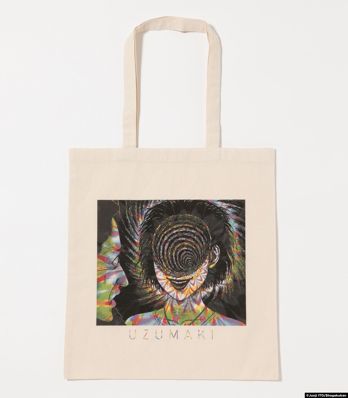 伊藤潤二　うずまき　あざみ　トートバッグ UZUMAKI TOTE BAG」 - 伊藤潤二「うずまき」×R4G、黒谷あざみT