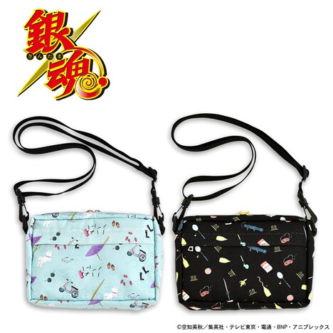 「銀魂」2WAYポーチのビジュアル。