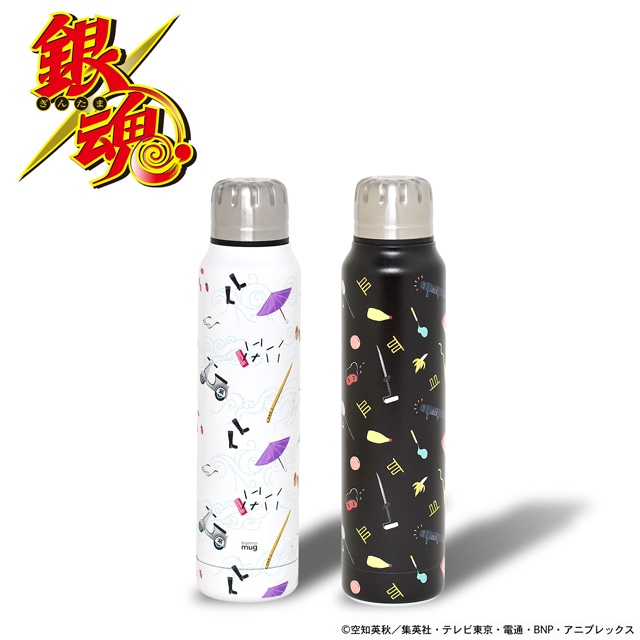 「銀魂」thermo mug ステンレスボトルのビジュアル。