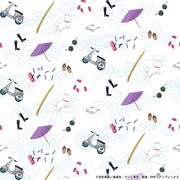 万事屋の総柄デザイン（ホワイト）。