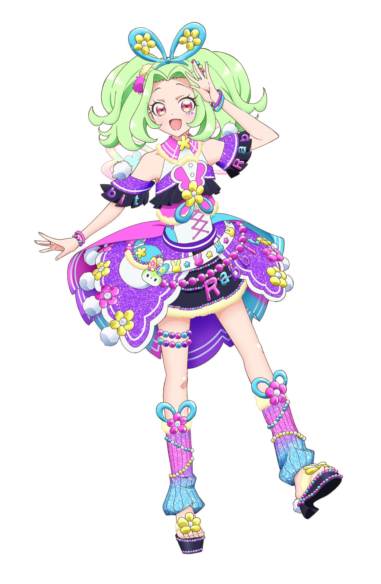 アイドル姿のラビリィ（CV：田中美海）。