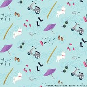 万事屋の総柄デザイン（ライトブルー）。