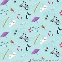 万事屋の総柄デザイン（ライトブルー）。