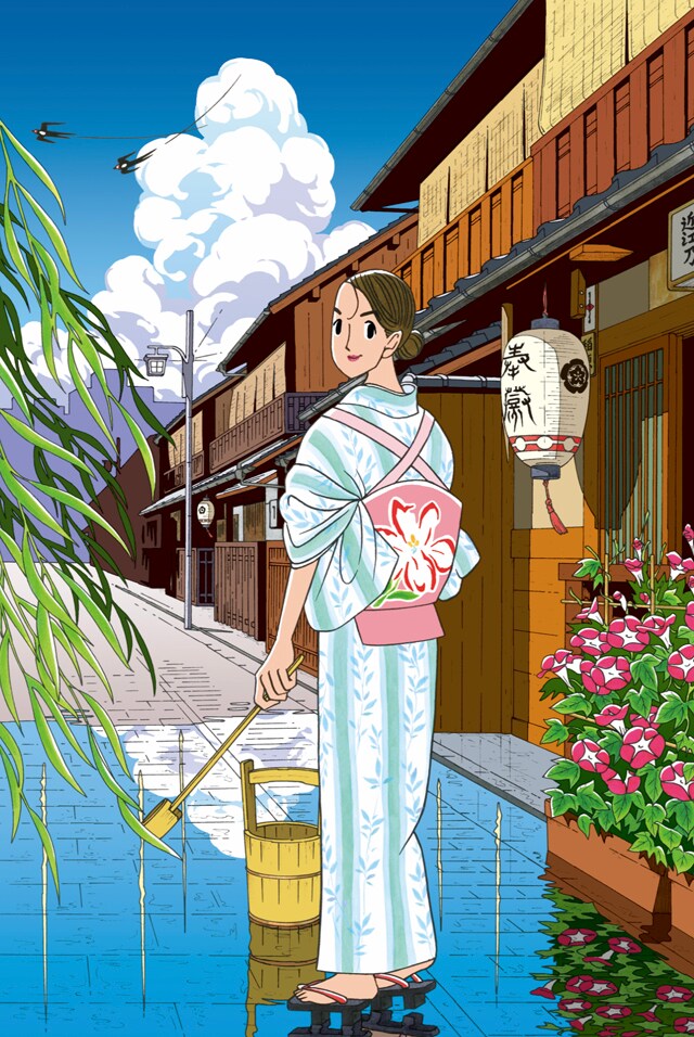 「なつのの京」扉イラスト