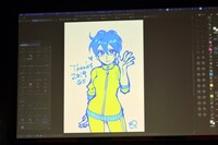 CLIP STUDIO PAINTの「グラデーションマップ」で塗られた「少女ファイト」の大石練。