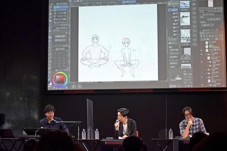 3Dモデルを下絵に描かれたイラストの線画。