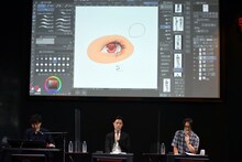 凸ノ高秀のライブドローイングによる目。