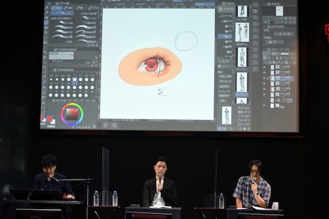 凸ノ高秀のライブドローイングによる目。