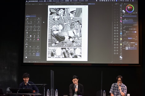 「少女ファイト」の下絵をCLIP STUDIO PAINTで修正したもの。