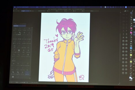 CLIP STUDIO PAINTの「グラデーションマップ」で塗られた「少女ファイト」の大石練。